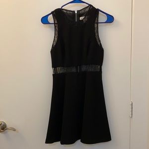 BCBGeneration black cocktail dress w/lace detail